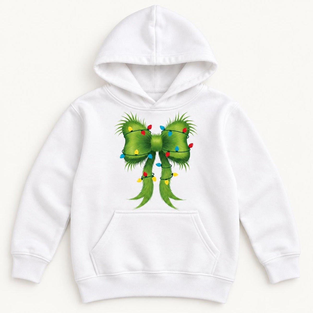 Green Christmas Bow — garment mockup or size chart