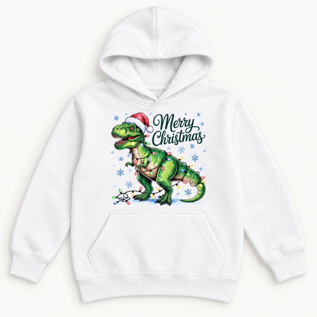 Merry Christmas Dinosaur — garment mockup or size chart