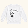 Today I'm a Serious Goose — garment mockup or size chart