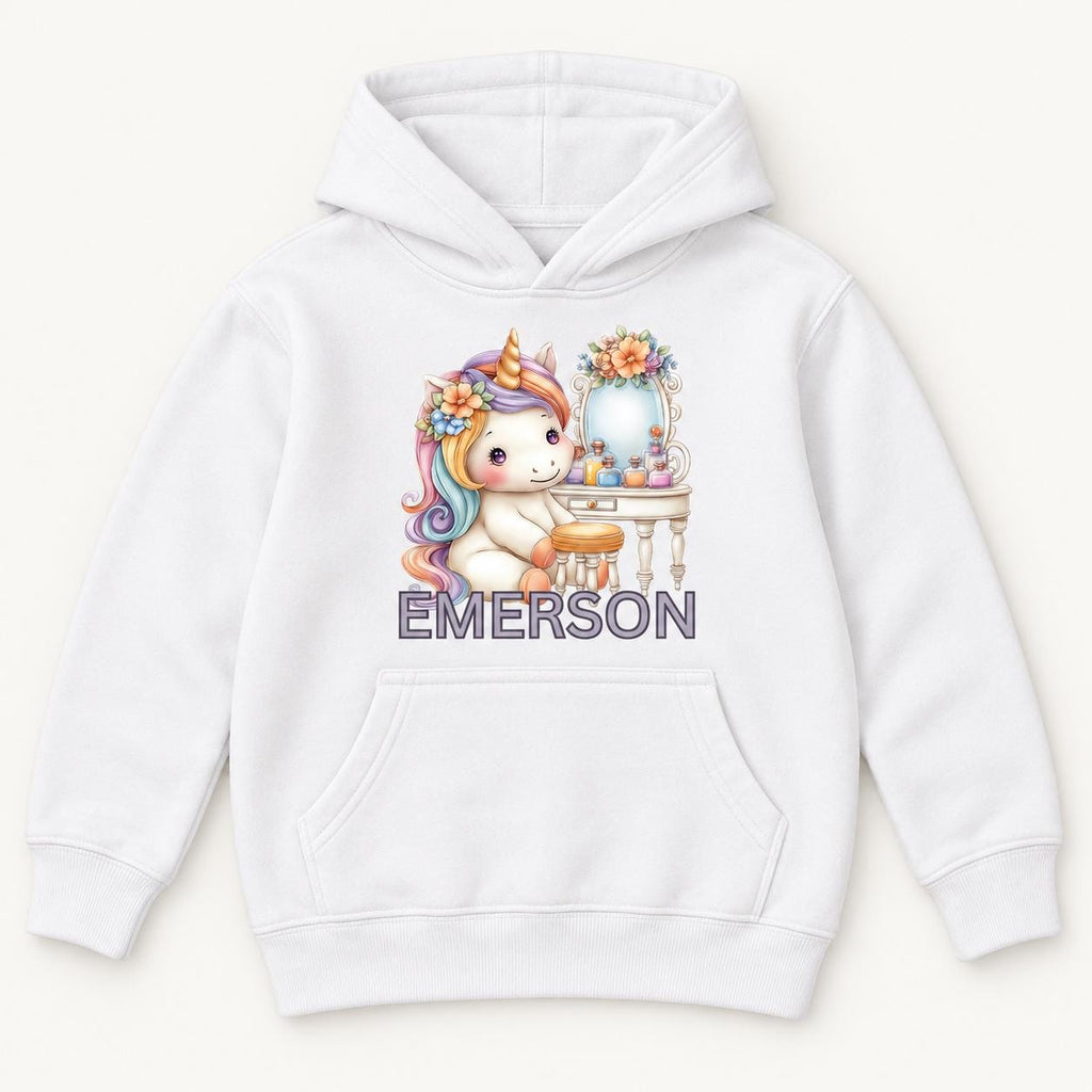 Personalized Unicorn Vanity — garment mockup or size chart