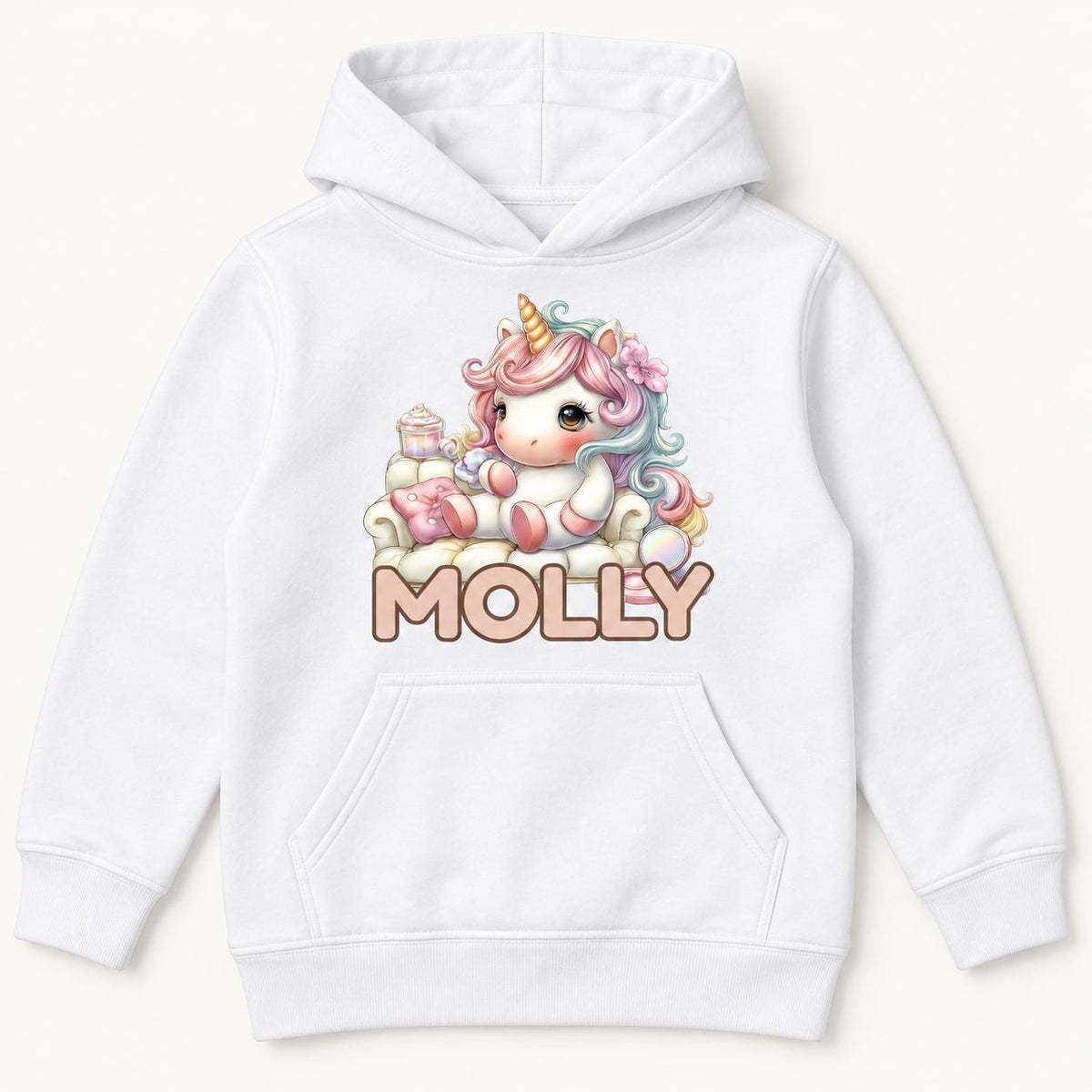 Personalized Unicorn Couch — garment mockup or size chart