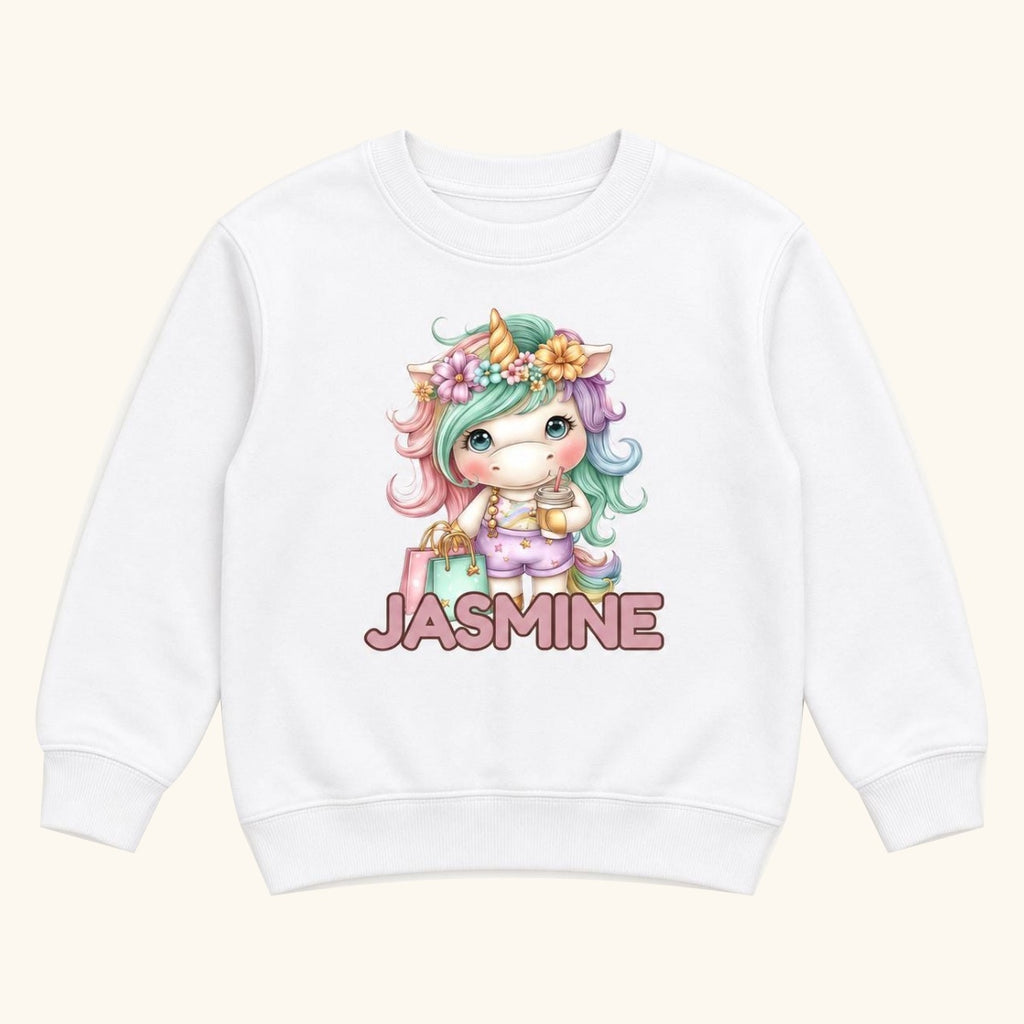 Personalized Shopping Unicorn — garment mockup or size chart
