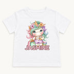 Personalized Shopping Unicorn — garment mockup or size chart