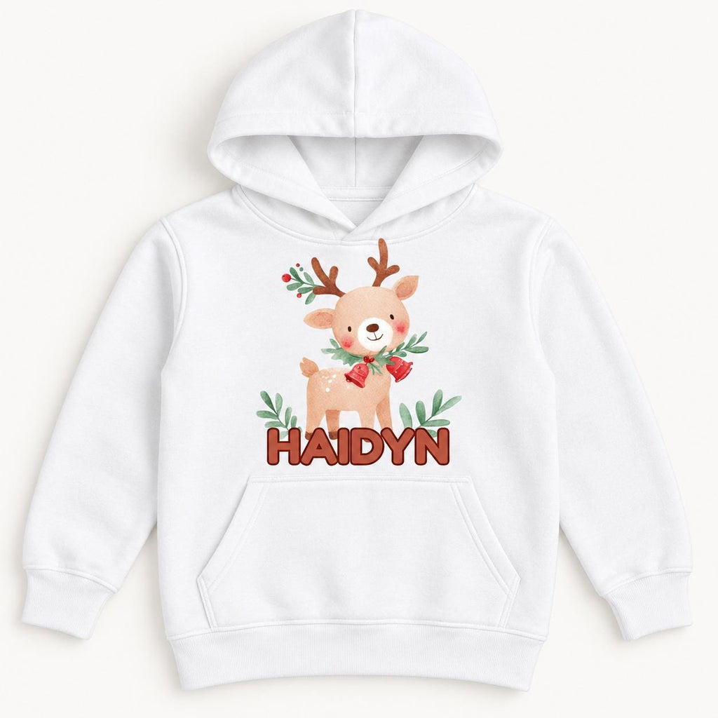 Personalized Christmas Reindeer — garment mockup or size chart