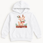 Personalized Christmas Reindeer — garment mockup or size chart