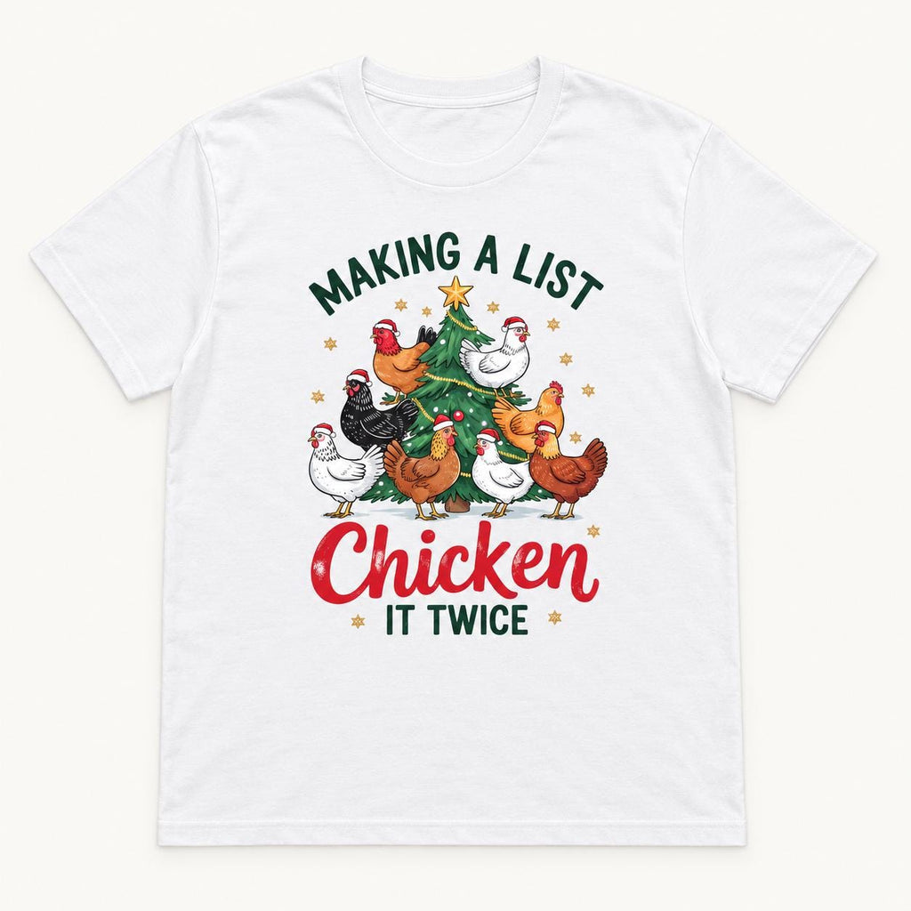 Making a List Chicken It Twice — garment mockup or size chart
