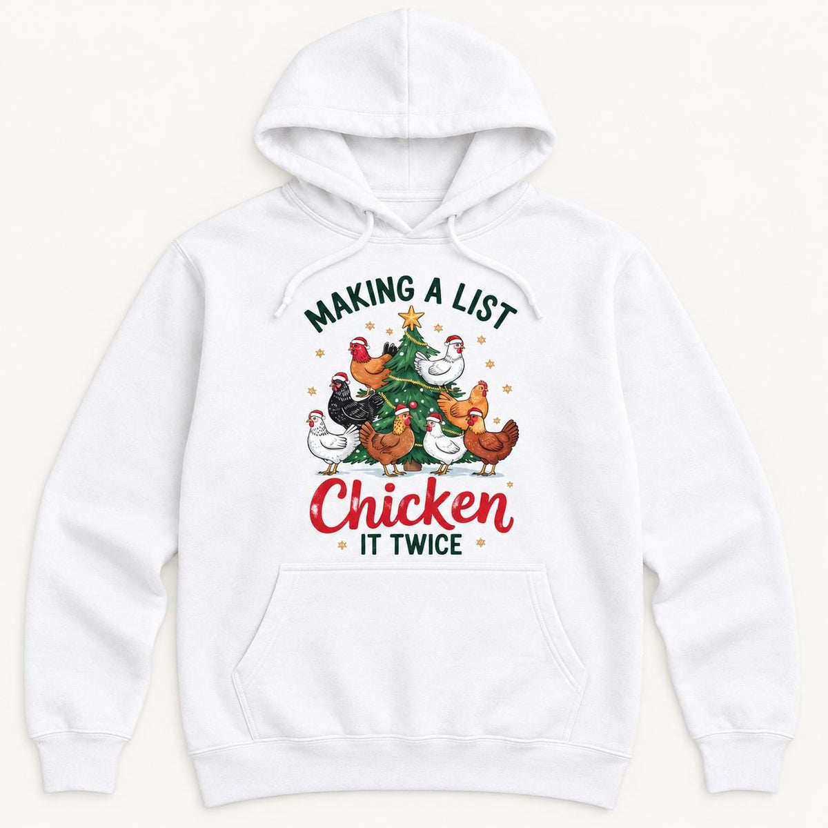 Making a List Chicken It Twice — garment mockup or size chart