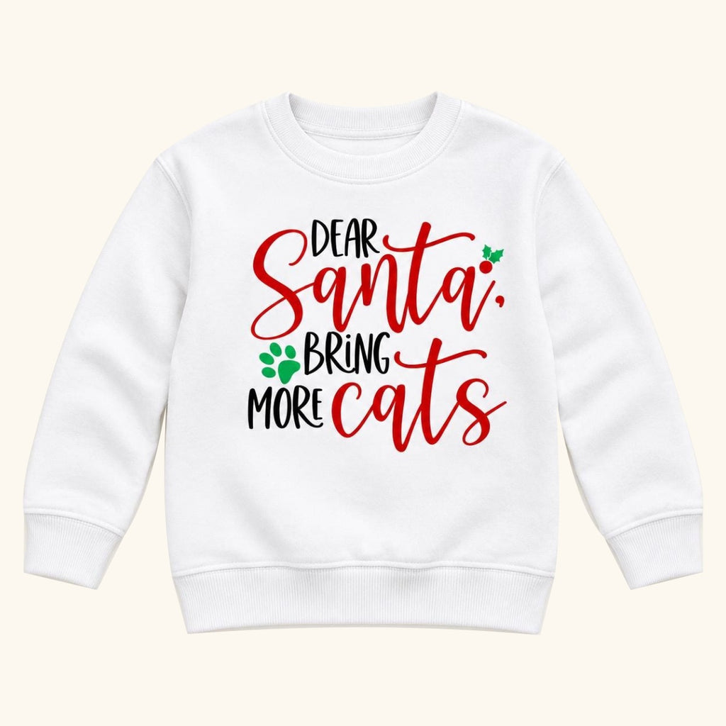 Dear Santa Bring More Cats — garment mockup or size chart