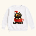 Personalized Christmas Cocoa Cat — garment mockup or size chart