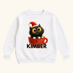 Personalized Christmas Cocoa Cat — garment mockup or size chart