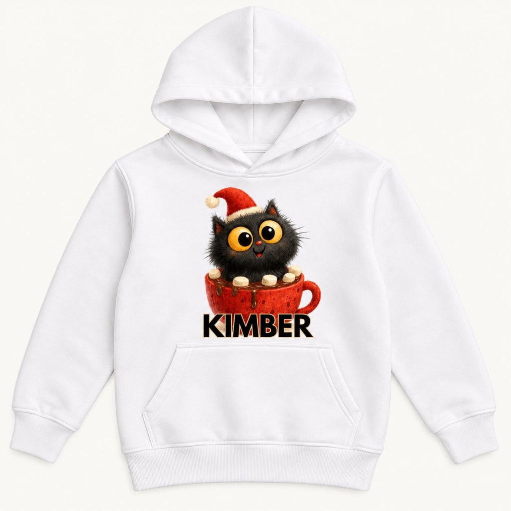 Personalized Christmas Cocoa Cat — garment mockup or size chart