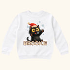 Personalized Christmas Snow Cat — garment mockup or size chart