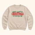 What I Want for Christmas Is a Long Nap — garment mockup or size chart