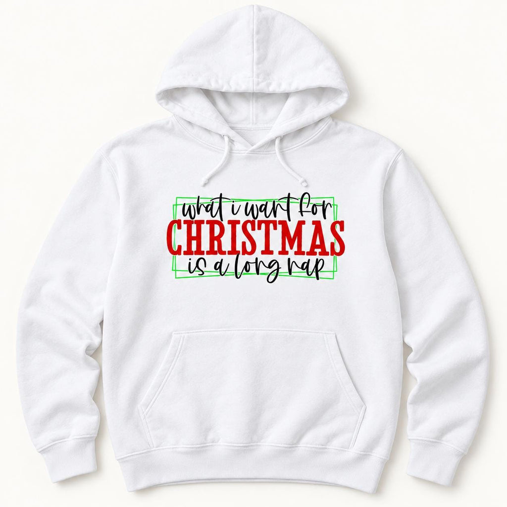 What I Want for Christmas Is a Long Nap — garment mockup or size chart