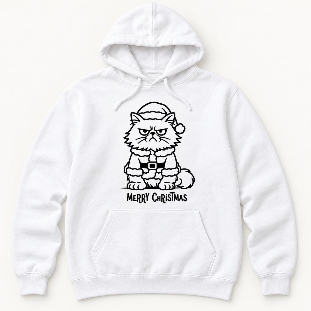 Merry Christmas Grumpy Cat — garment mockup or size chart