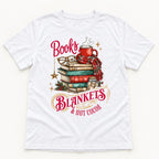 Books Blankets and Hot Cocoa — garment mockup or size chart
