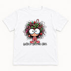 Queen of Christmas Chaos — garment mockup or size chart