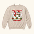 Merry Cluckin Christmas — garment mockup or size chart