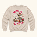 Season's Readings Christmas Skeleton — garment mockup or size chart