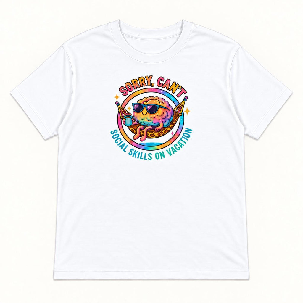 Social Skills on Vacation — garment mockup or size chart