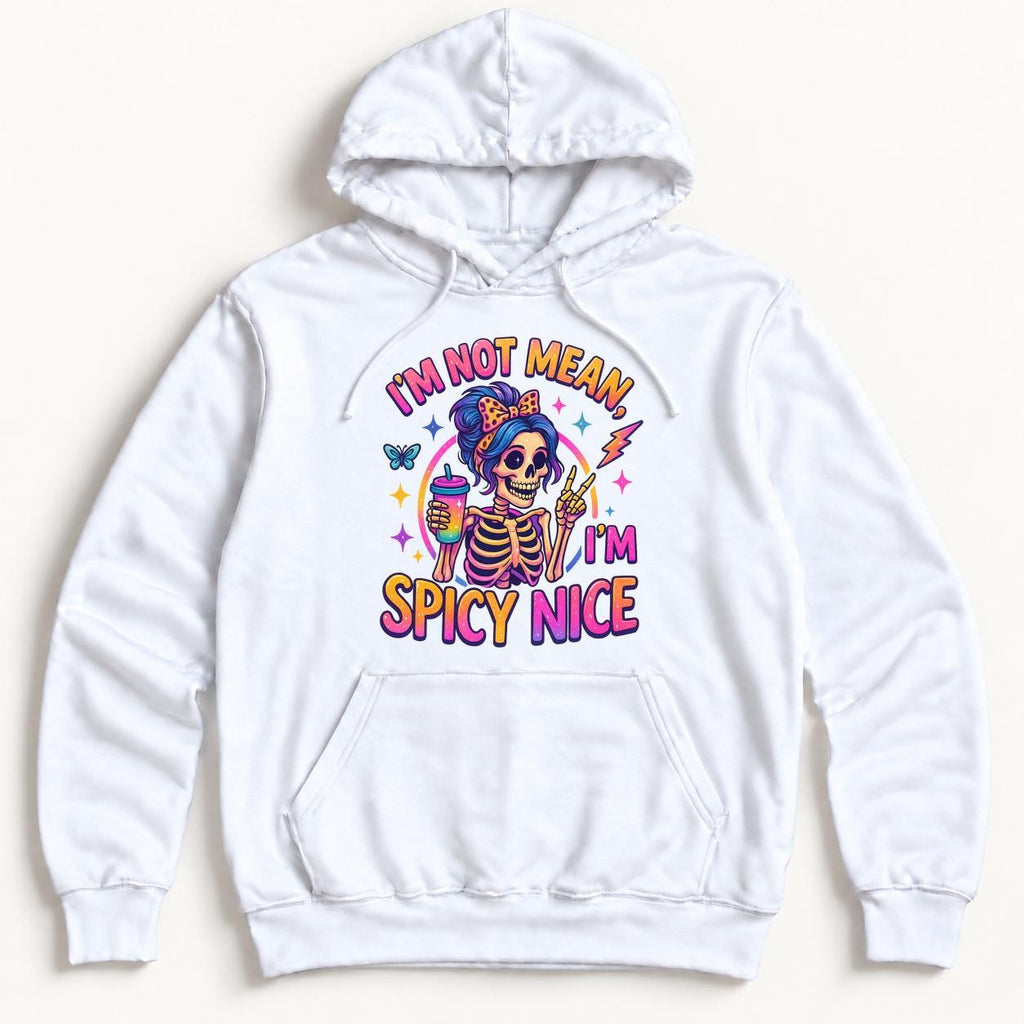 I'm Not Mean I'm Spicy Nice — garment mockup or size chart