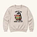 This Is As Merry As I Get Penguin — garment mockup or size chart