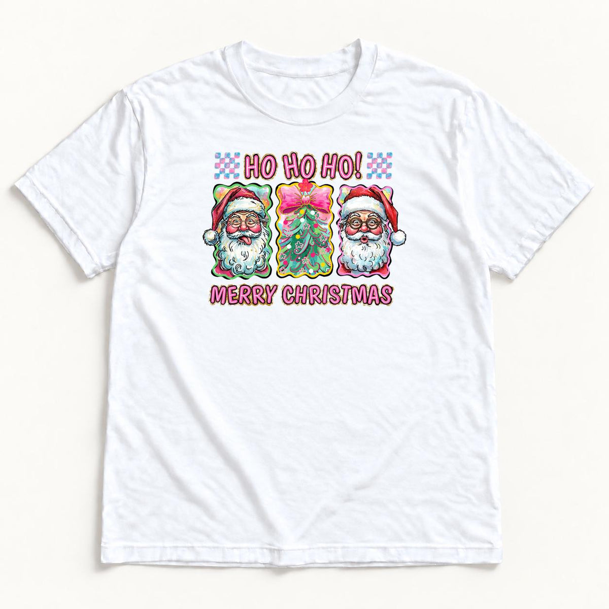 Ho Ho Ho Merry Christmas — garment mockup or size chart