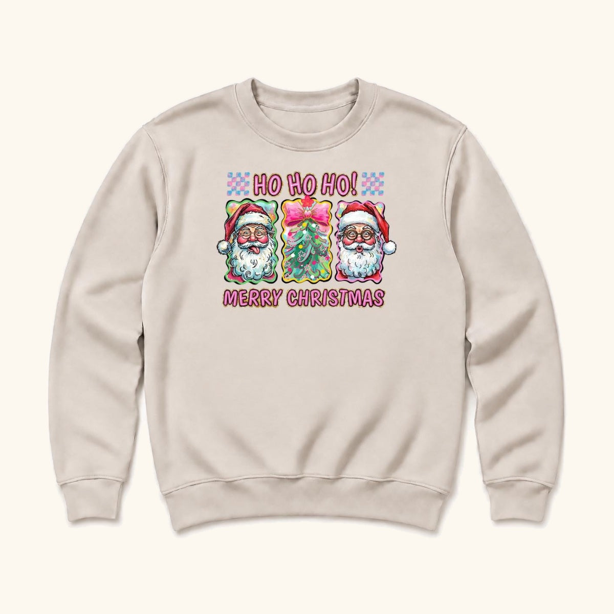 Ho Ho Ho Merry Christmas — garment mockup or size chart