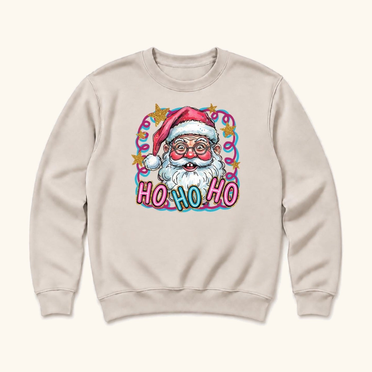 Ho Ho Ho Santa — garment mockup or size chart