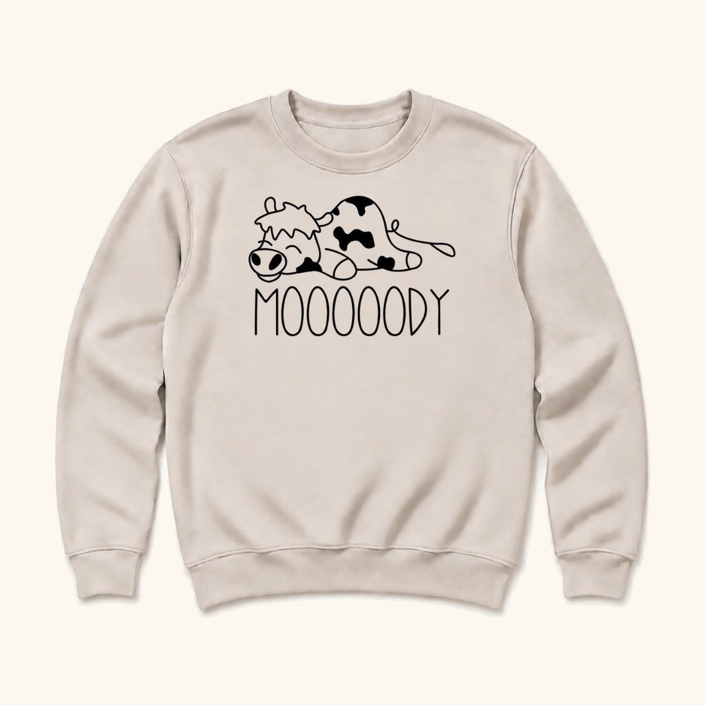 MOOOOODY Cow — garment mockup or size chart