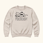 MOOOOODY Cow — garment mockup or size chart