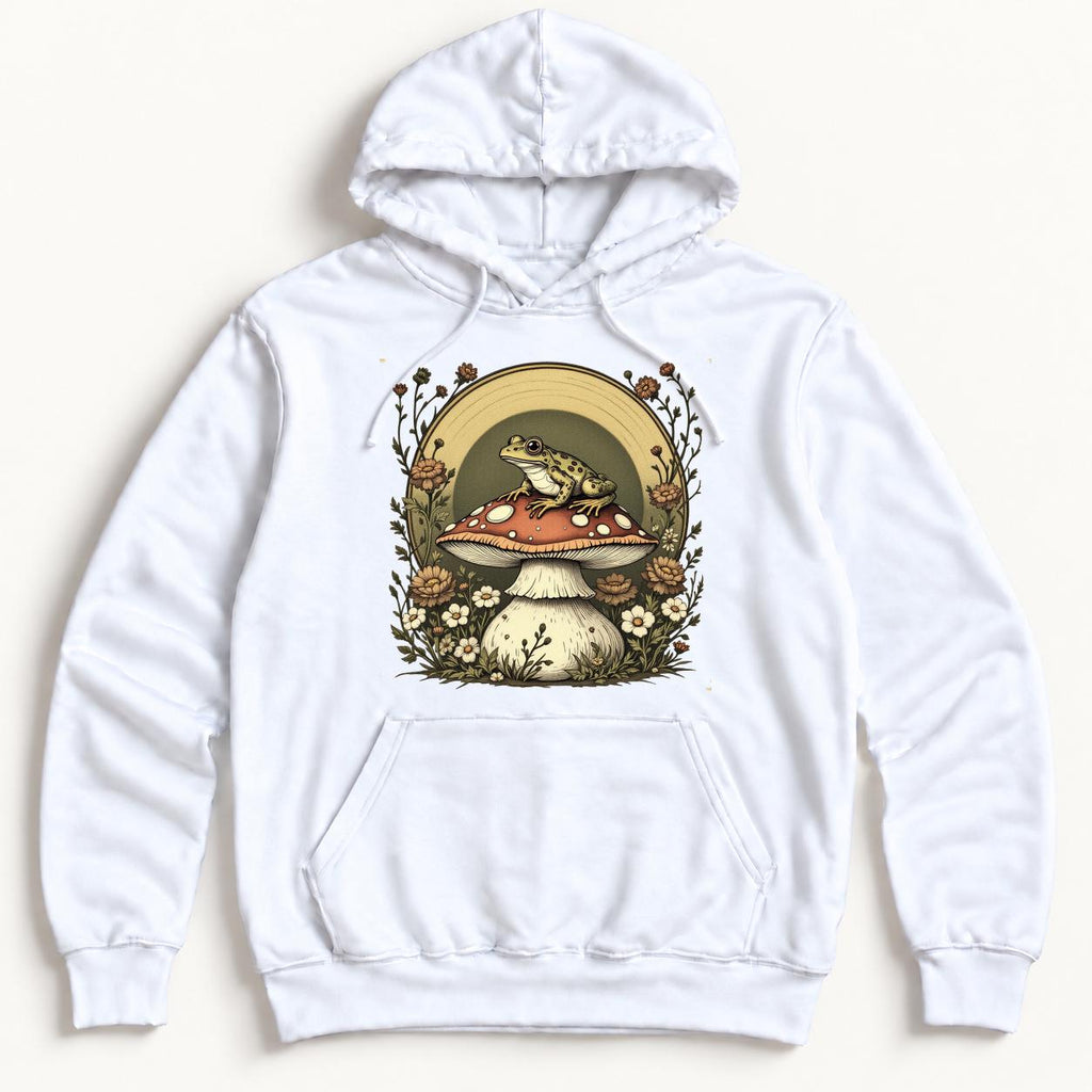 Frog on Mushroom — garment mockup or size chart