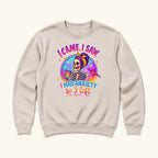 I Came I Saw I Had Anxiety So I Left — garment mockup or size chart