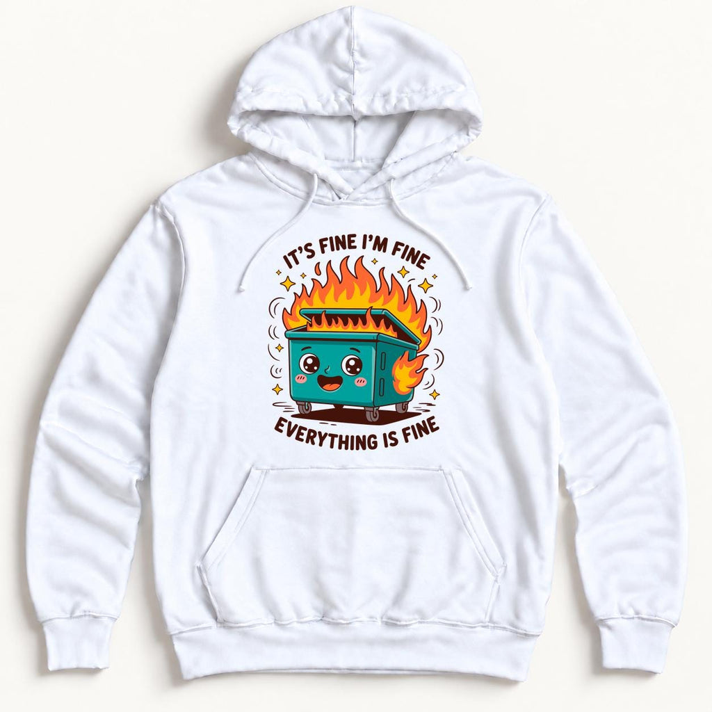 It's Fine I'm Fine Everything Is Fine — garment mockup or size chart