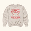 Happy Holidays Reindeer — garment mockup or size chart
