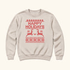 Happy Holidays Reindeer — garment mockup or size chart