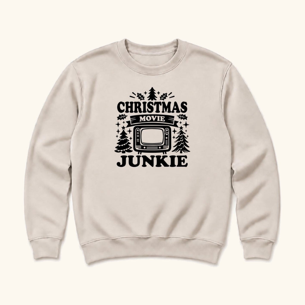 Christmas Movie Junkie — garment mockup or size chart