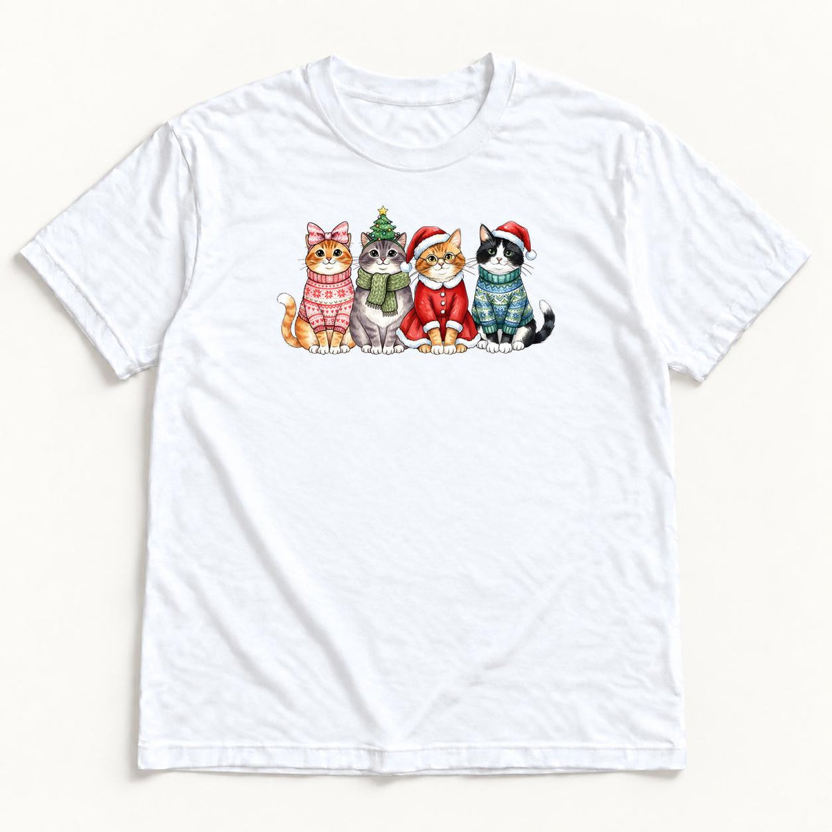 Christmas Cats — garment mockup or size chart