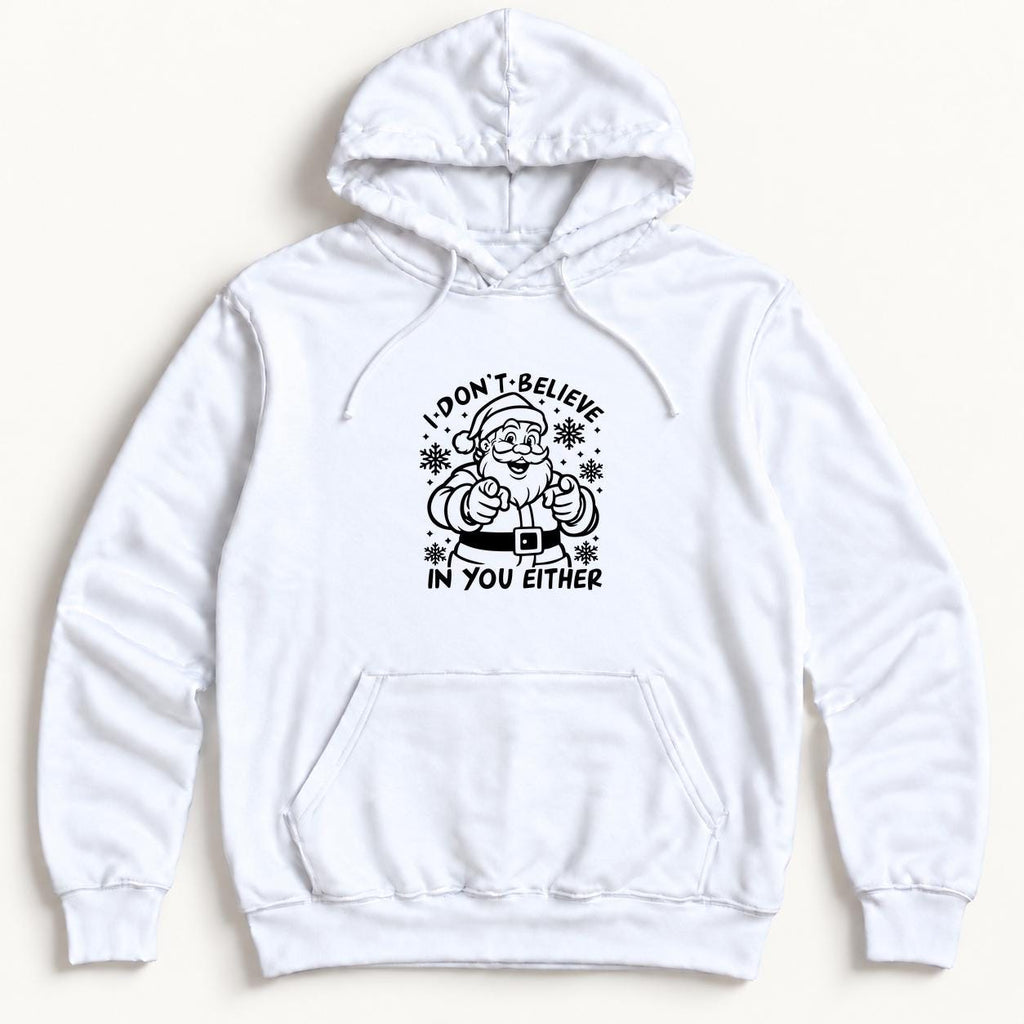 I Don't Believe In You Either Santa — garment mockup or size chart