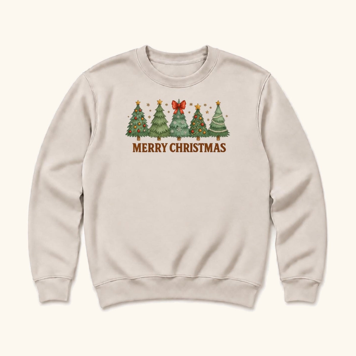 Merry Christmas Tree — garment mockup or size chart