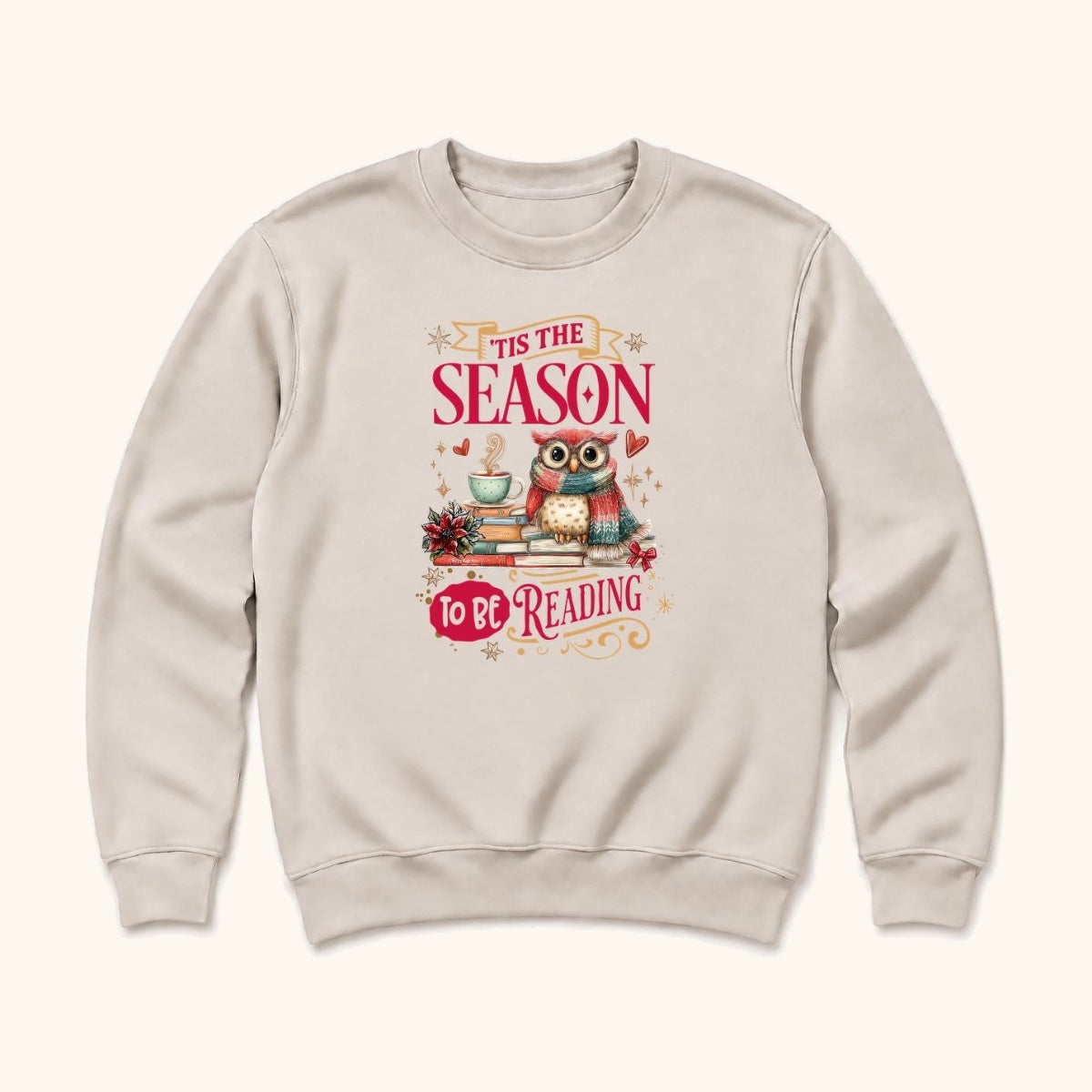Tis the Season to Be Reading — garment mockup or size chart