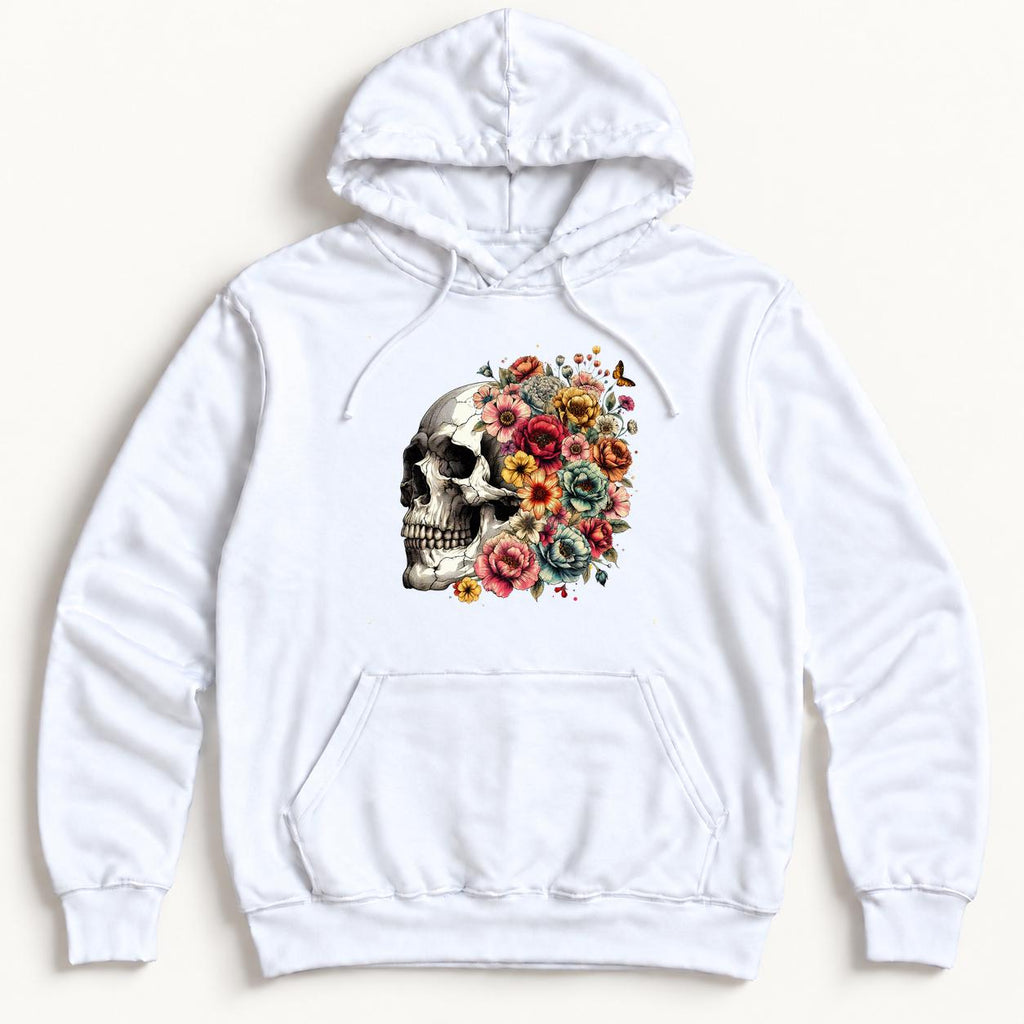 Floral Skull — garment mockup or size chart