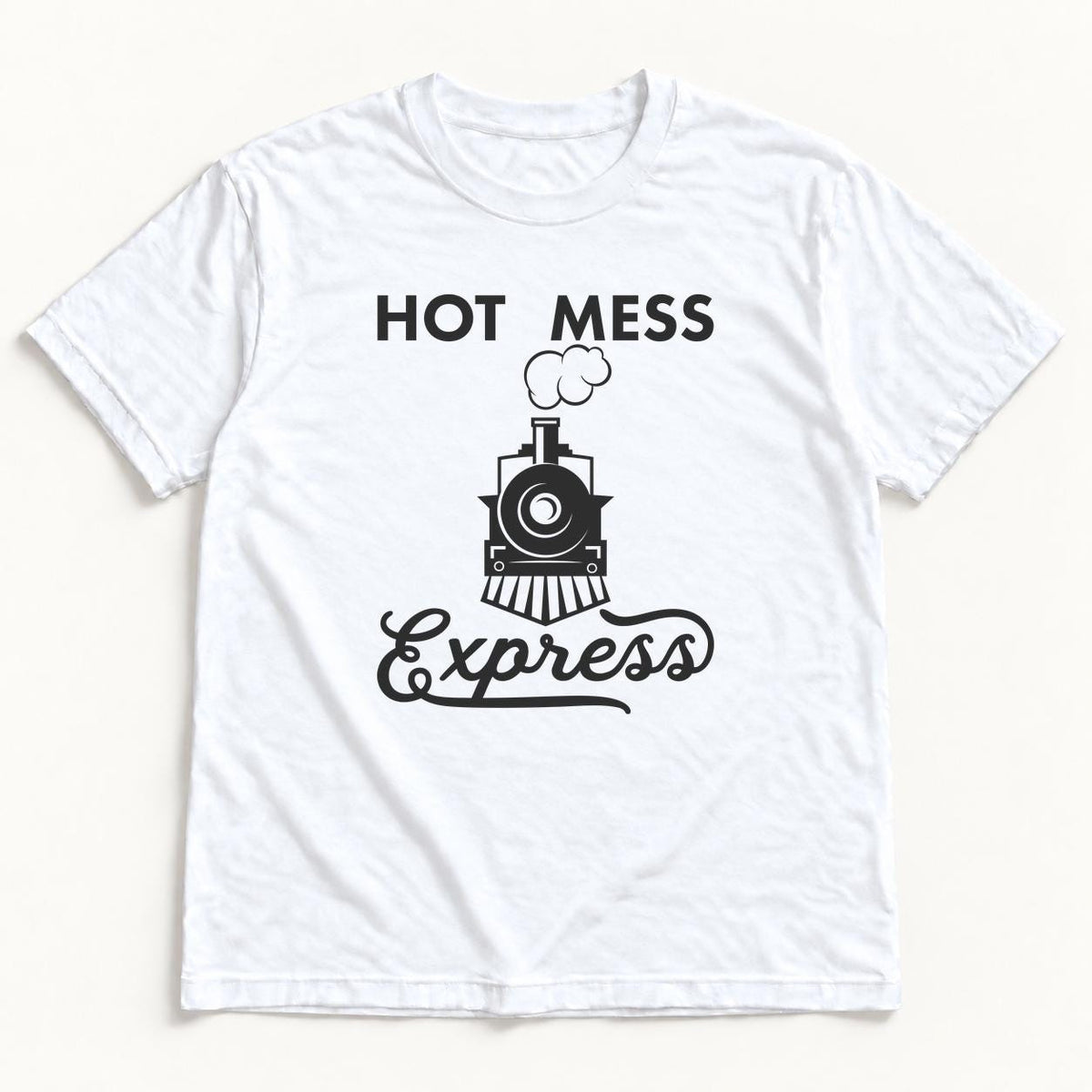 Hot Mess Express — garment mockup or size chart