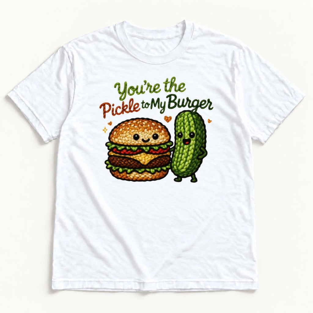 You’re the Pickle to My Burger — garment mockup or size chart