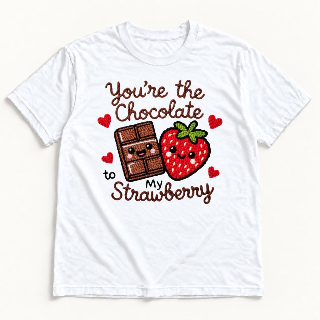 You’re the Chocolate to My Strawberry — garment mockup or size chart