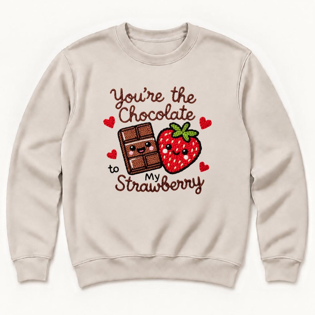 You’re the Chocolate to My Strawberry — garment mockup or size chart