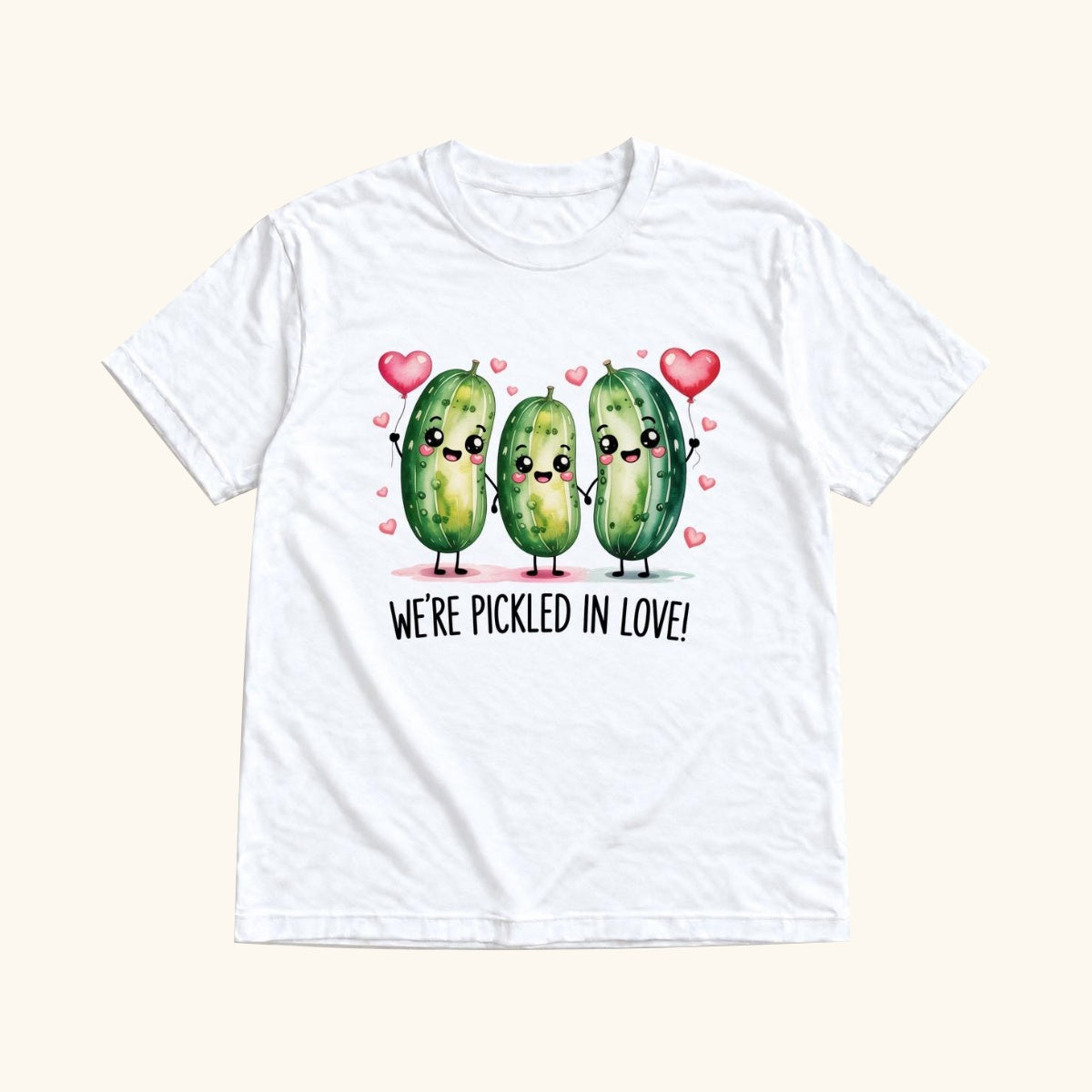 We’re Pickled in Love — garment mockup or size chart