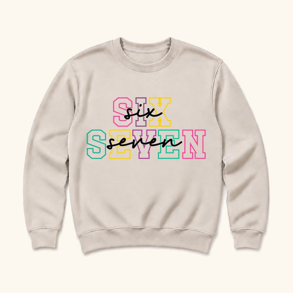 Six Seven — garment mockup or size chart