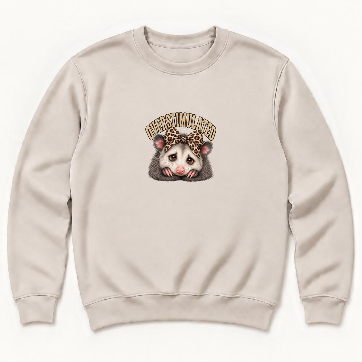 Overstimulated Possum — garment mockup or size chart
