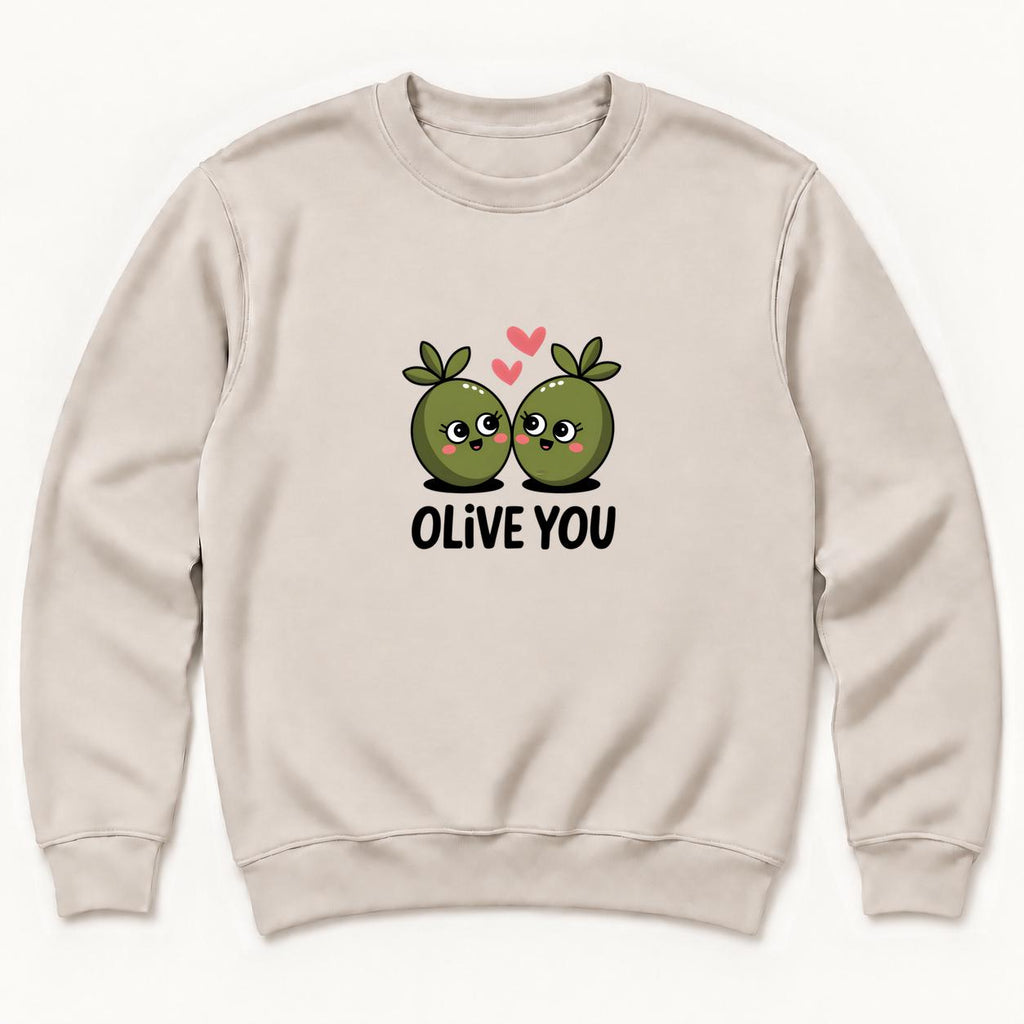 Olive You — garment mockup or size chart